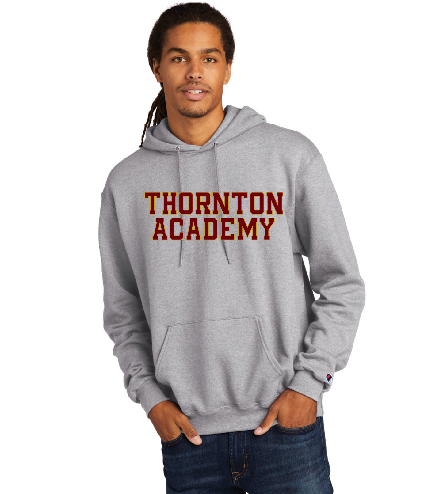 Thornton Academy Champion Powerblend Pullover Hoodie Small Black