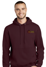 Load image into Gallery viewer, Gray, Black, or Maroon Port and Co Hoodie Sweatshirt with embr. logo