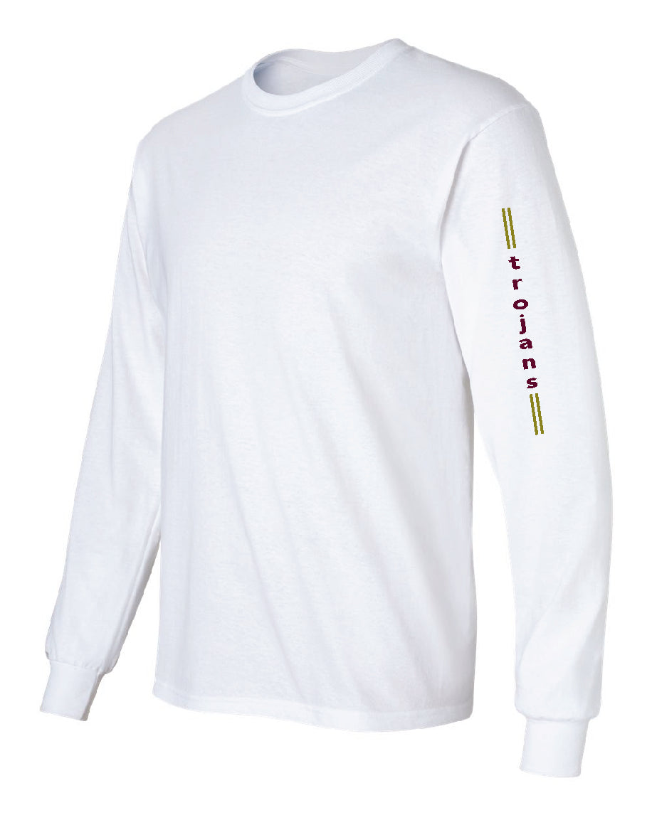 Long Sleeve White Basketball Shirt