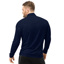 Load image into Gallery viewer, Quarter zip pullover with embr. logo