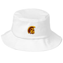Load image into Gallery viewer, Old School Bucket Hat with Trojan Head