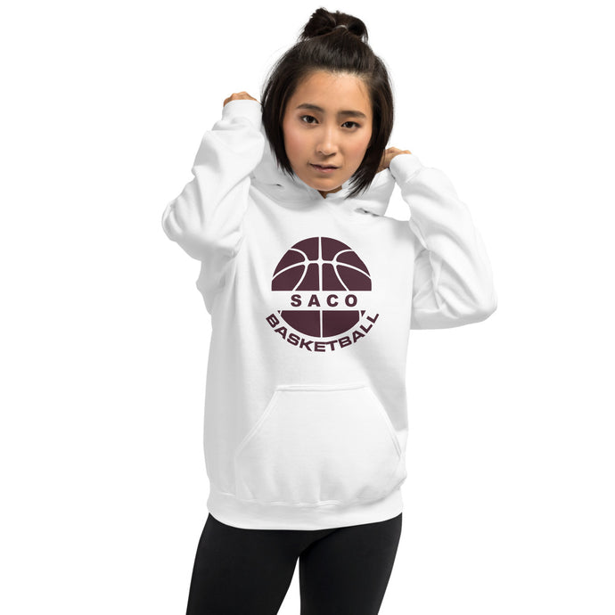 Gildan Unisex Hoodie with basketball print in maroon