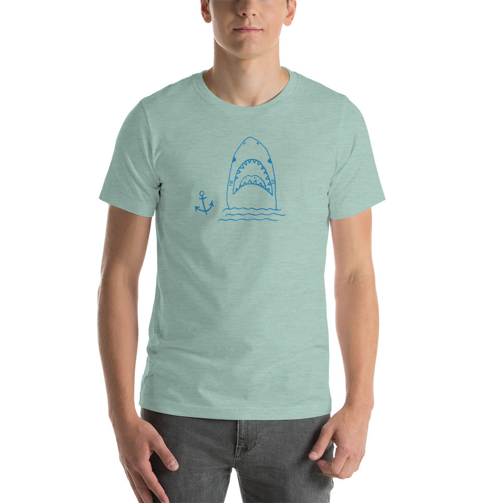 Short-Sleeve Unisex T-Shirt with Shark Print