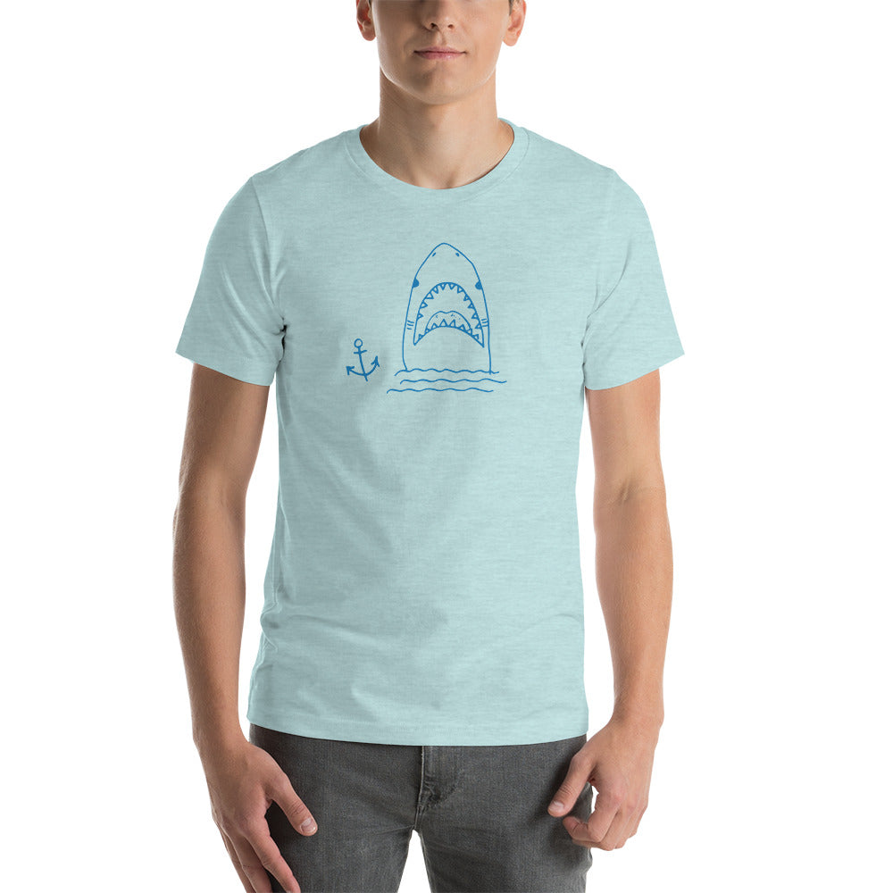 Short-Sleeve Unisex T-Shirt with Shark Print