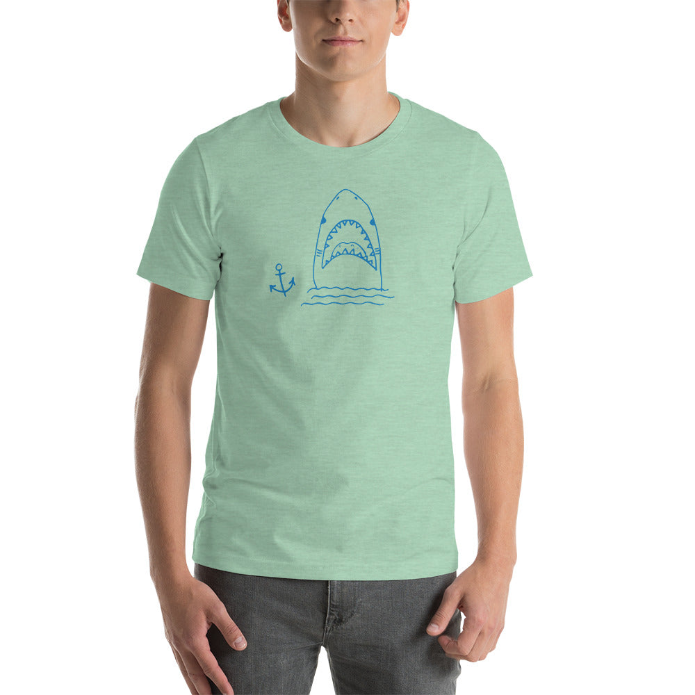 Short-Sleeve Unisex T-Shirt with Shark Print